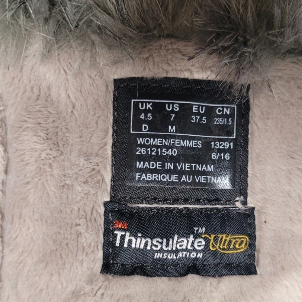 Clarks Gray Faux Fur Winter Boots - Picture 6 of 7